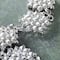 Rhodium with Clear Rhinestone Flower Beads, 24mm by Bead Landing&#x2122;